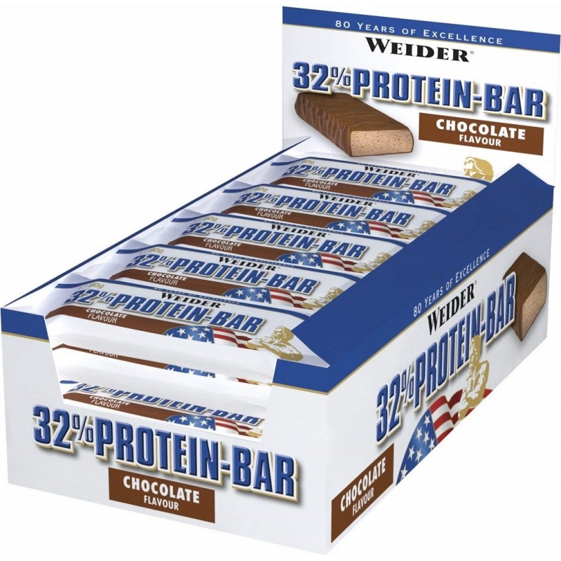 Weider 32% Protein Bar - Boite de 24 barres